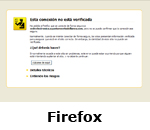 Aviso de seguridad Firefox (Se abrir� en una nueva ventana)
